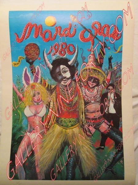 80s USA製【BEEZIL】MARDI GRAS 93アート　アメリカ古着 1993 