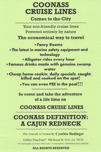 Coonass Cruise Lines